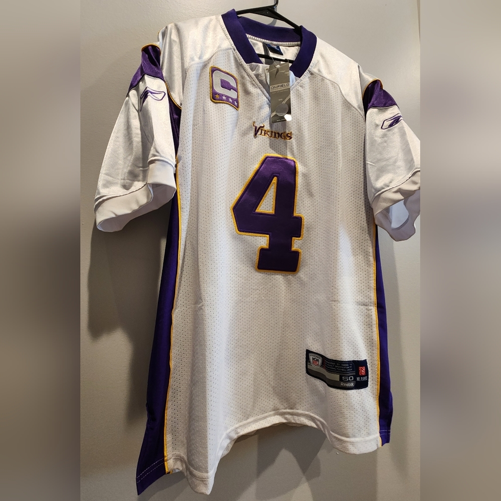 Reebok Brett Favre On Field football jersey New with tags size 50 ( large ) NFL⁹